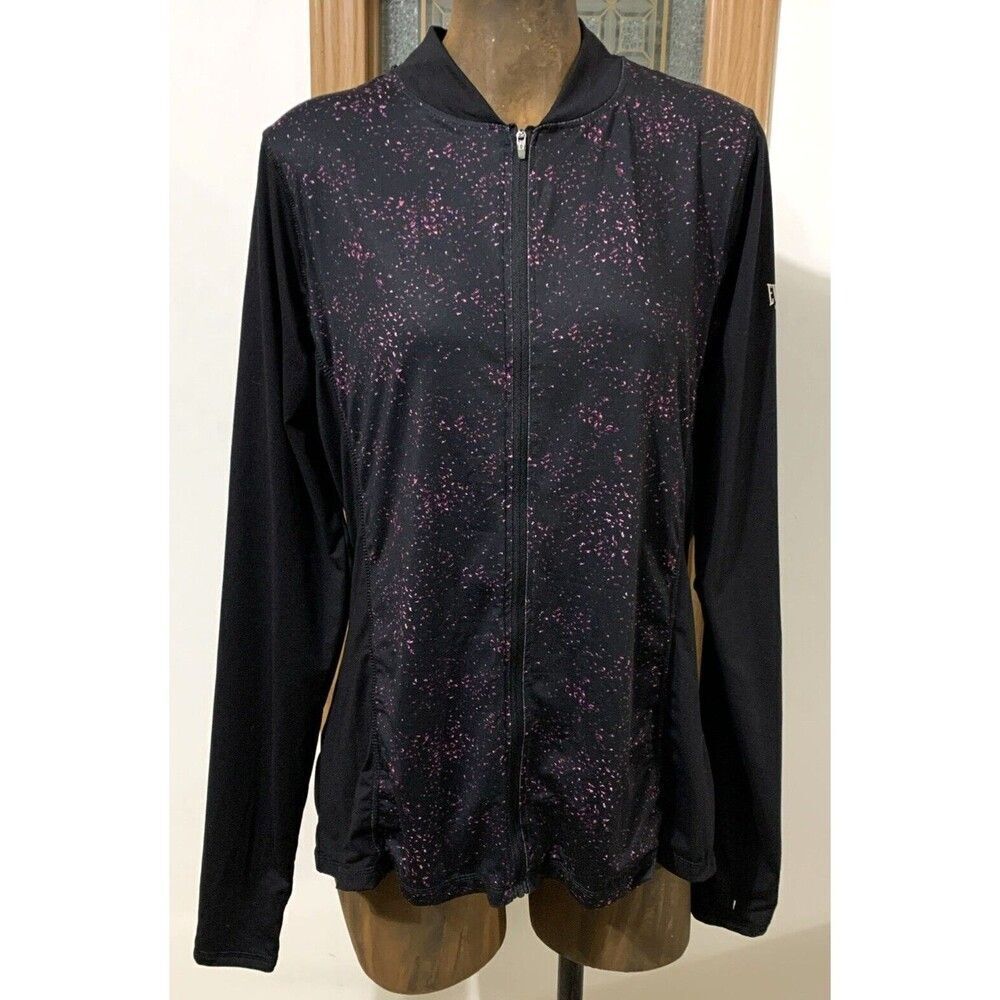 Everlast Performance Jacket XL | Full Zip Thumb Holes Athletic Black